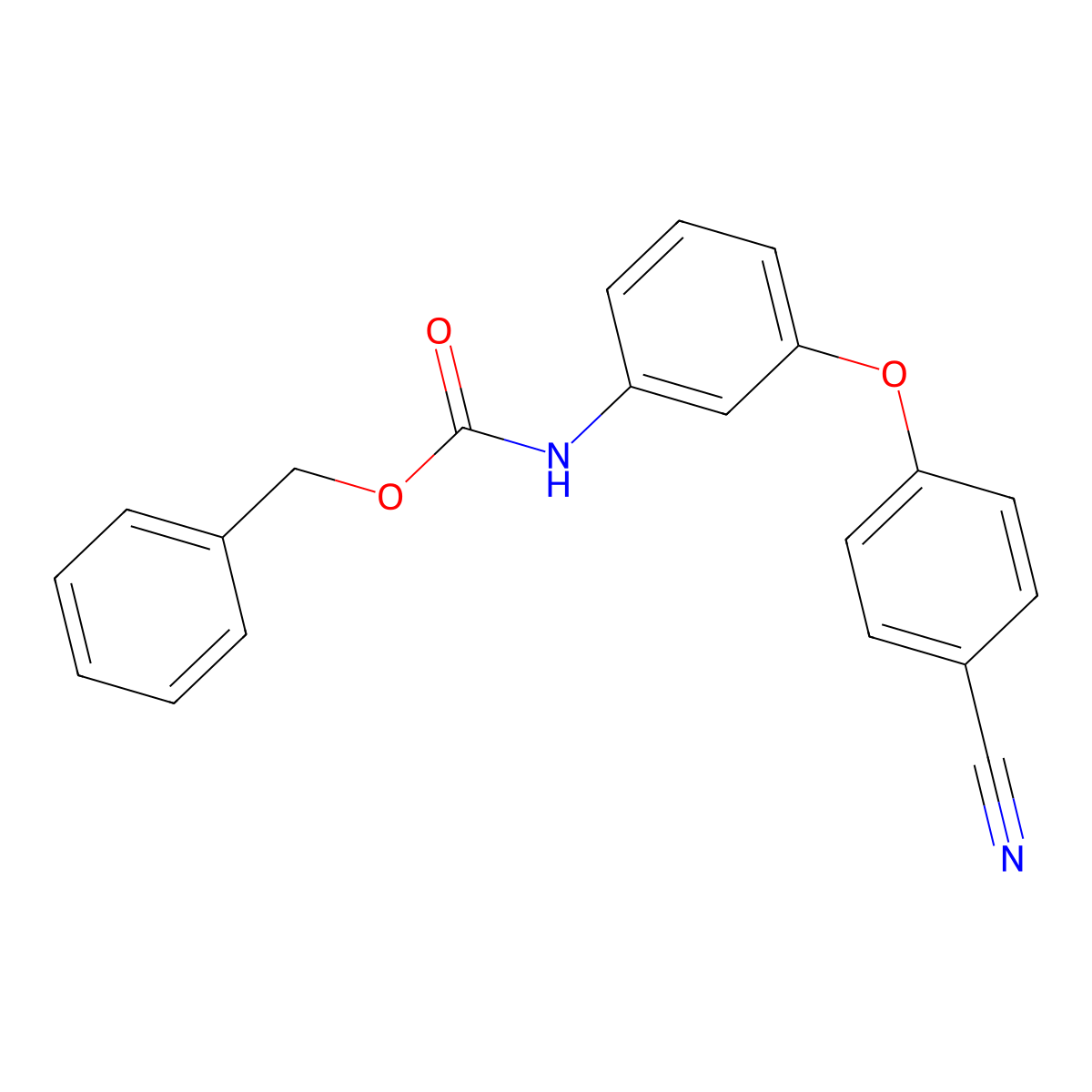 benzyl N-[3-(4-cyanophenoxy)phenyl]carbamate molecular structure, CAS 2680808-13-1