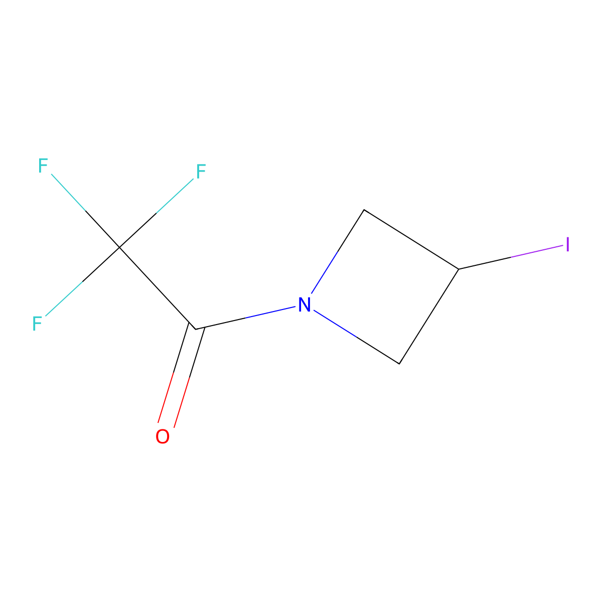 2,2,2-Trifluoro-1-(3-iodoazetidin-1-yl)ethan-1-one molecular structure, CAS 2680808-26-6