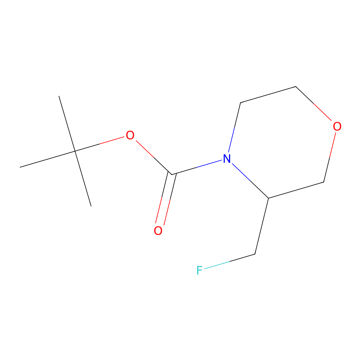 Tert-butyl 3-(fluoromethyl)morpholine-4-carboxylate molecular structure, CAS 2680808-66-4