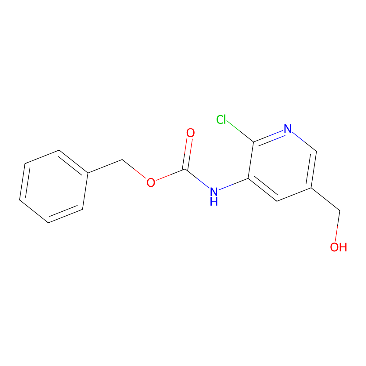 benzyl N-[2-chloro-5-(hydroxymethyl)pyridin-3-yl]carbamate molecular structure, CAS 2680808-78-8