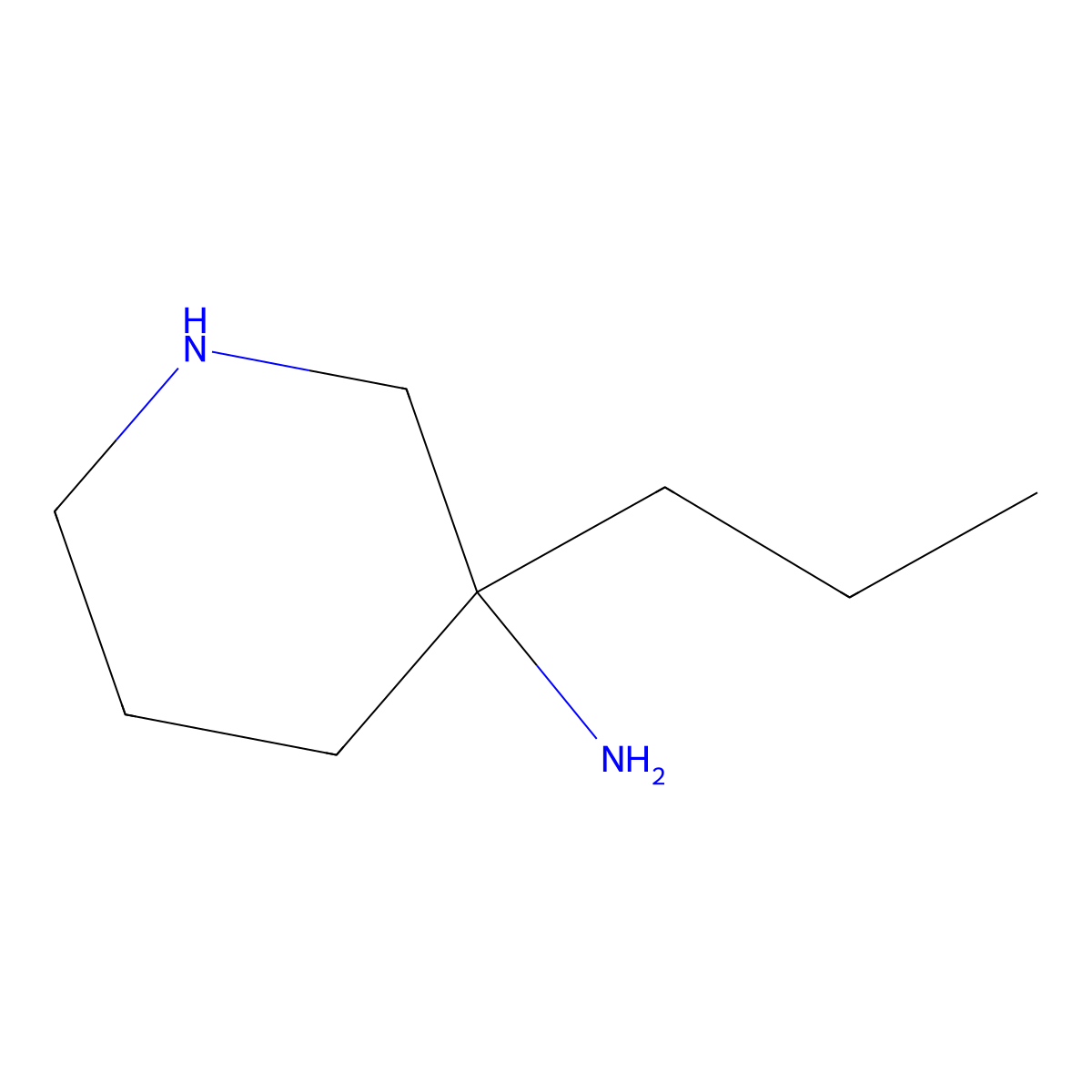 3-Propylpiperidin-3-amine molecular structure, CAS 2680808-87-9