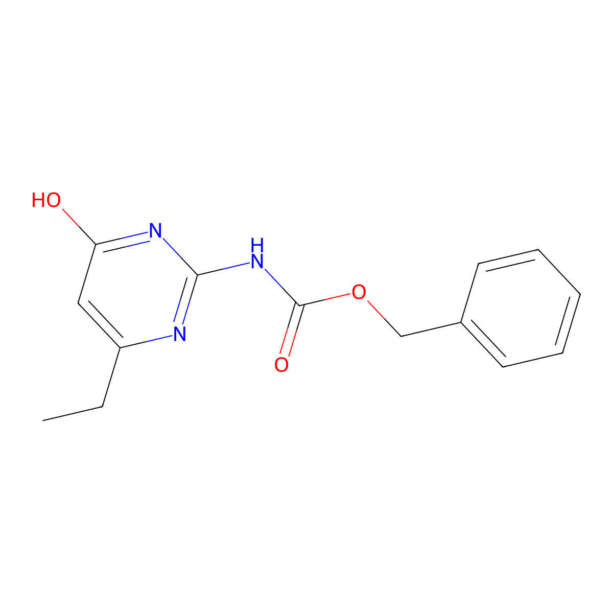 benzyl N-(4-ethyl-6-hydroxypyrimidin-2-yl)carbamate molecular structure, CAS 2680809-01-0
