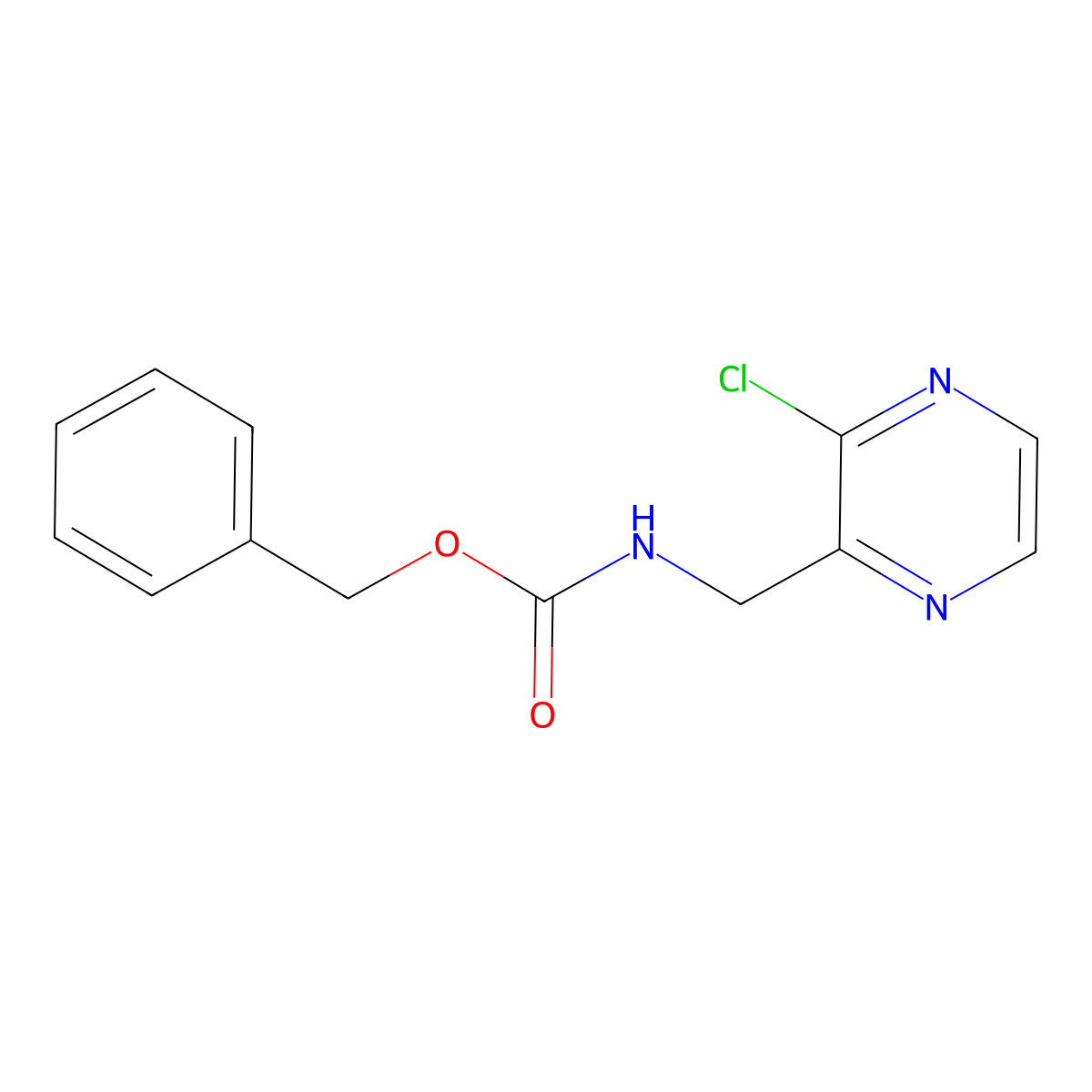 benzyl N-[(3-chloropyrazin-2-yl)methyl]carbamate molecular structure, CAS 2680809-08-7