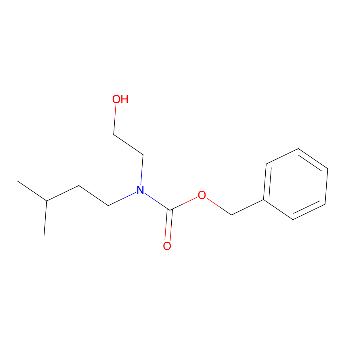 benzyl N-(2-hydroxyethyl)-N-(3-methylbutyl)carbamate molecular structure, CAS 2680809-10-1