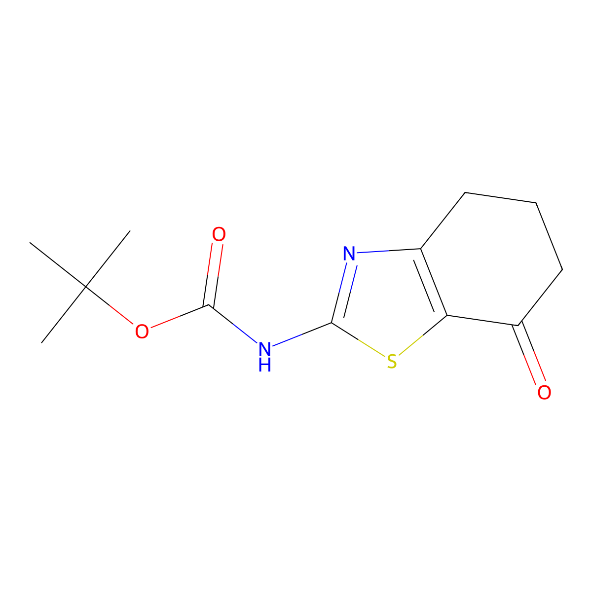 tert-butyl N-(7-oxo-4,5,6,7-tetrahydro-1,3-benzothiazol-2-yl)carbamate molecular structure, CAS 2680809-19-0