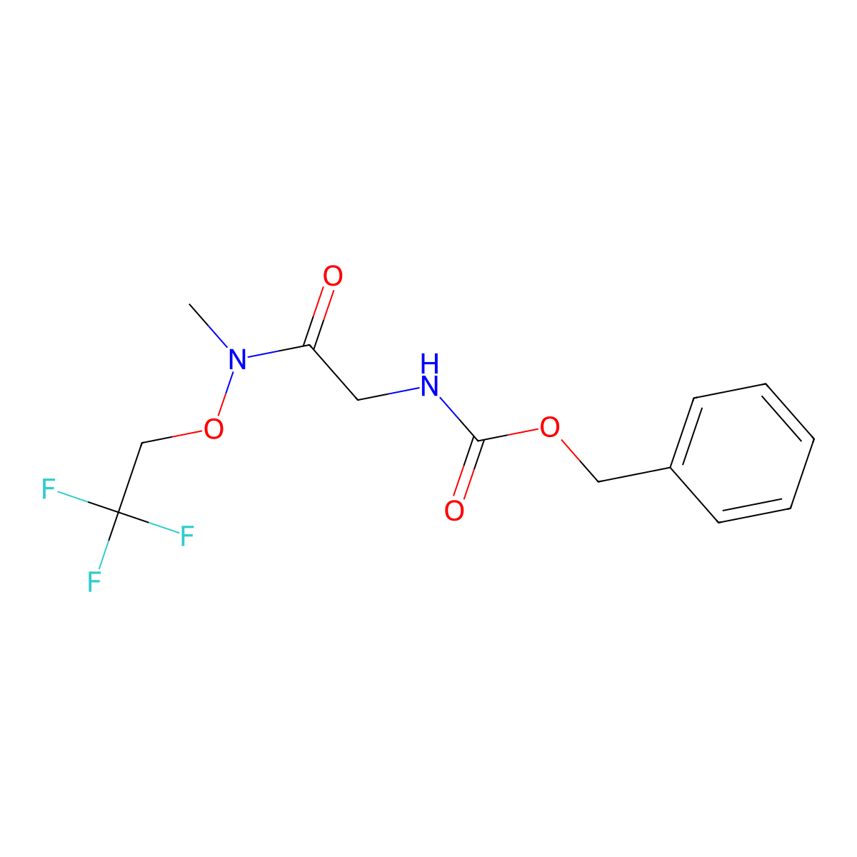 benzyl N-{[methyl(2,2,2-trifluoroethoxy)carbamoyl]methyl}carbamate molecular structure, CAS 2680809-34-9