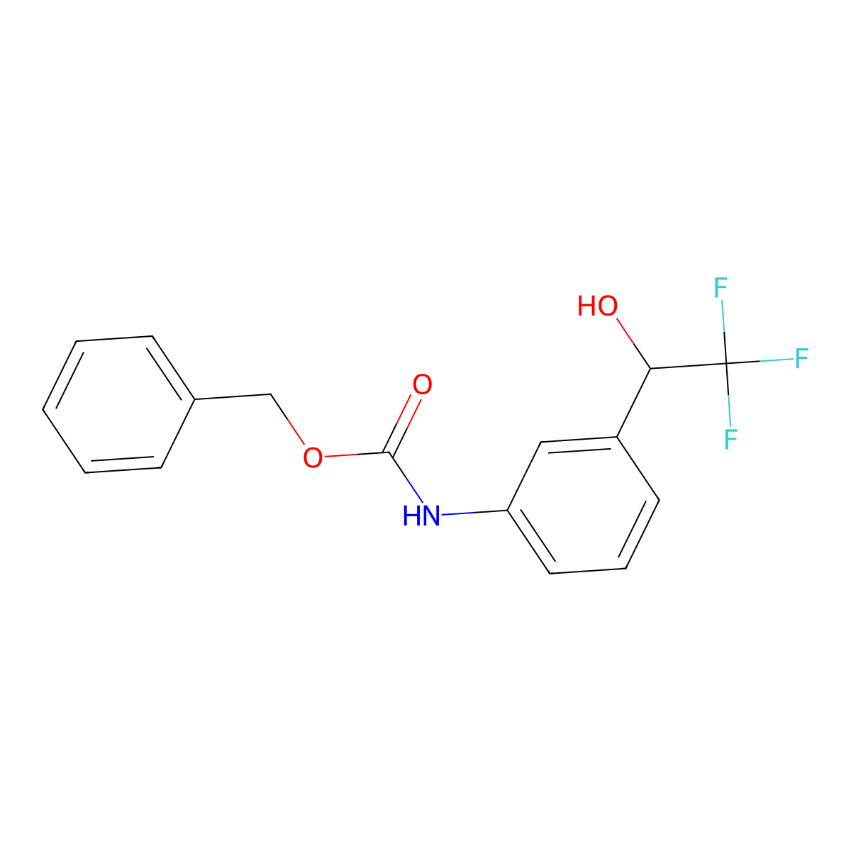 benzyl N-[3-(2,2,2-trifluoro-1-hydroxyethyl)phenyl]carbamate molecular structure, CAS 2680809-35-0