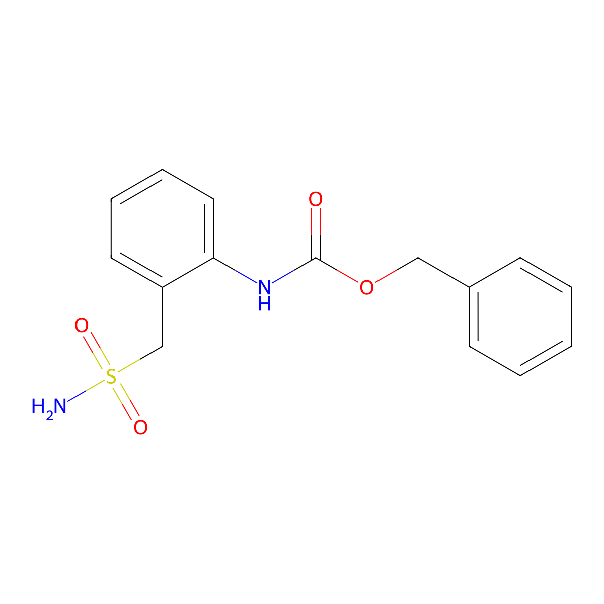 benzyl N-[2-(sulfamoylmethyl)phenyl]carbamate molecular structure, CAS 2680809-41-8