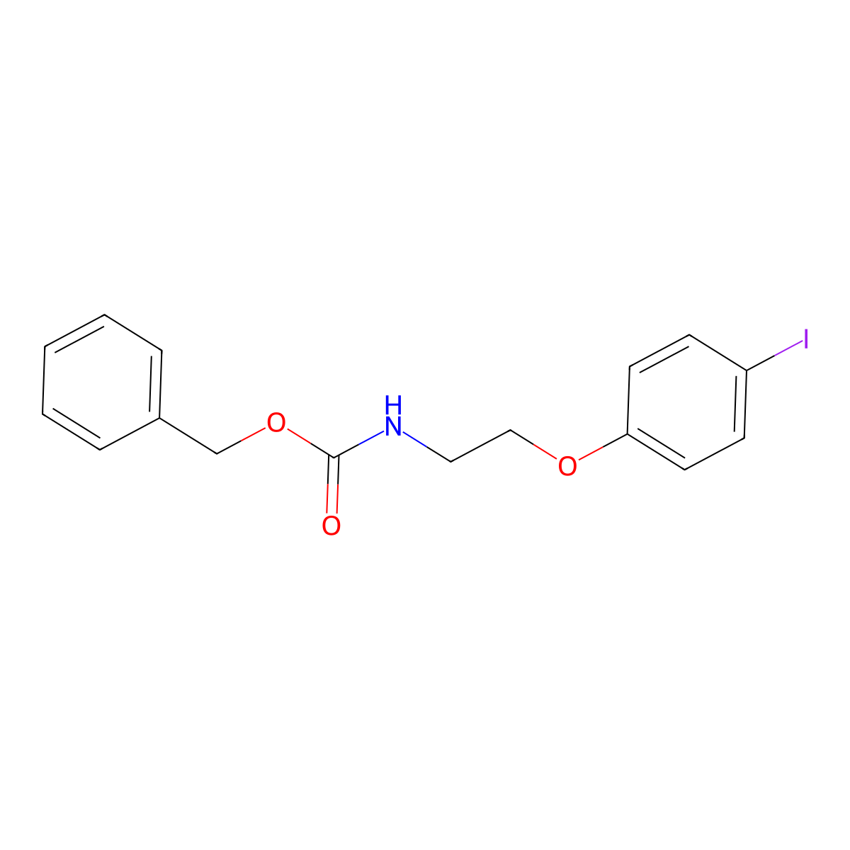 Benzyl (2-(4-iodophenoxy)ethyl)carbamate molecular structure, CAS 2680809-63-4