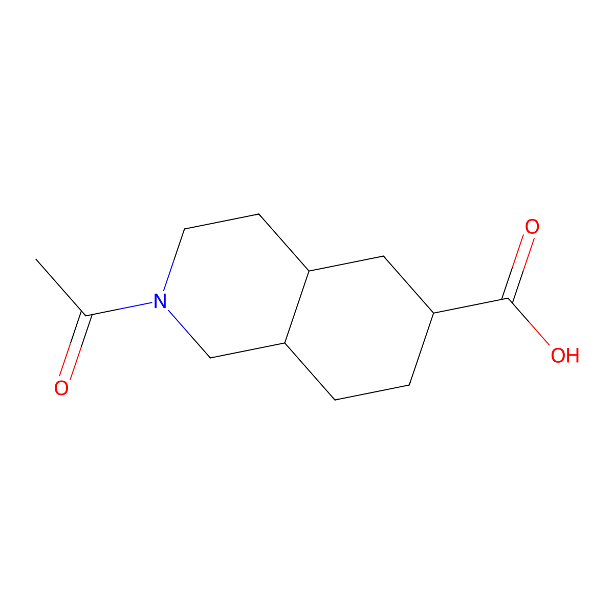 2-Acetyl-decahydroisoquinoline-6-carboxylic acid molecular structure, CAS 2680809-64-5