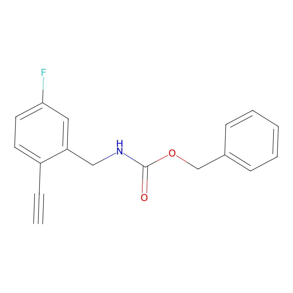 benzyl N-[(2-ethynyl-5-fluorophenyl)methyl]carbamate molecular structure, CAS 2680809-79-2