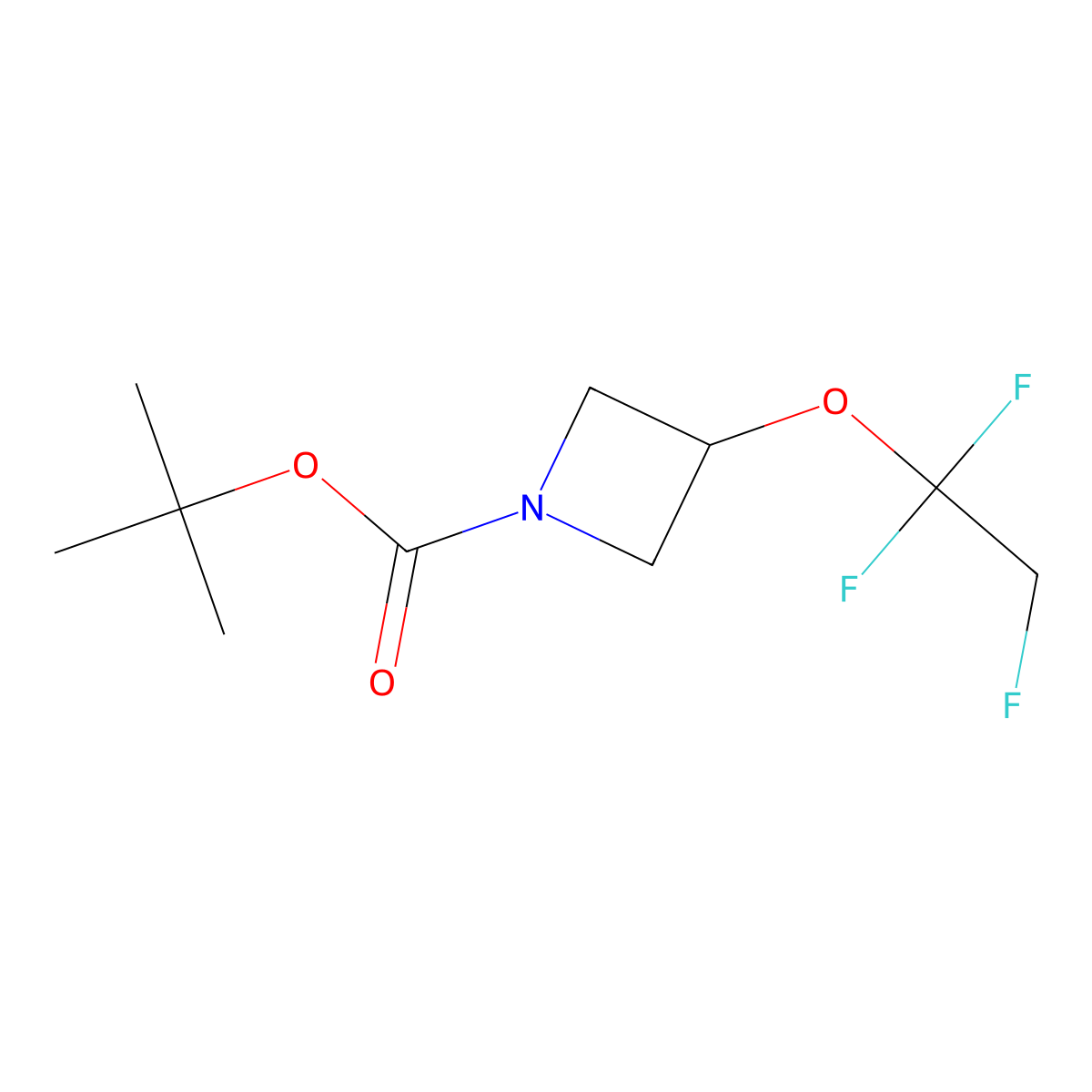 Tert-butyl 3-(1,1,2-trifluoroethoxy)azetidine-1-carboxylate molecular structure, CAS 2680809-81-6