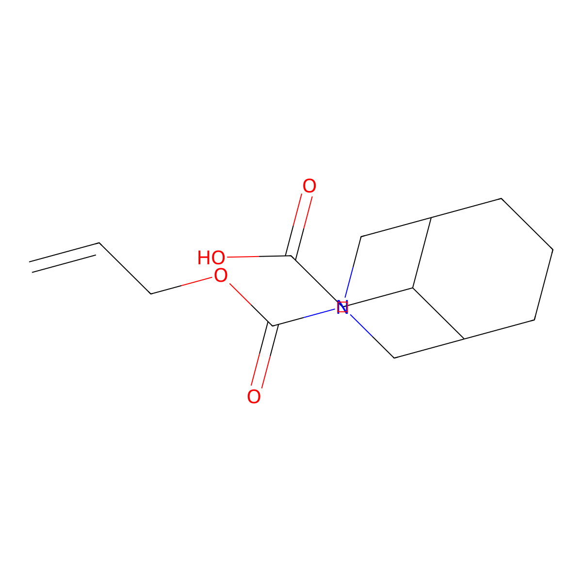 2-{3-[(Prop-2-en-1-yloxy)carbonyl]-3-azabicyclo[3.3.1]nonan-9-yl}acetic acid molecular structure, CAS 2680809-82-7