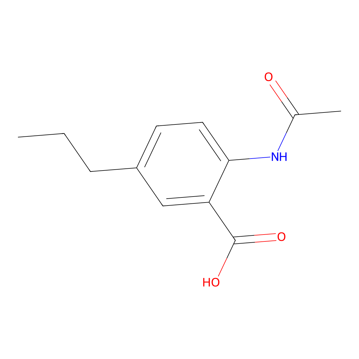 2-Acetamido-5-propylbenzoic acid molecular structure, CAS 2680810-01-7