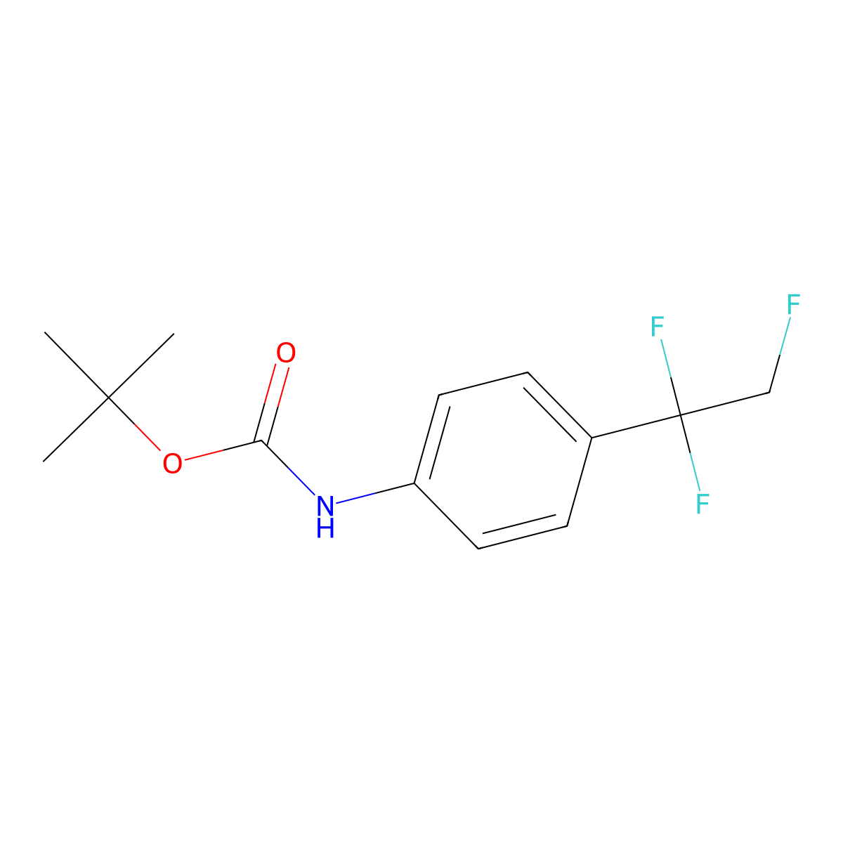 tert-butyl N-[4-(1,1,2-trifluoroethyl)phenyl]carbamate molecular structure, CAS 2680810-10-8