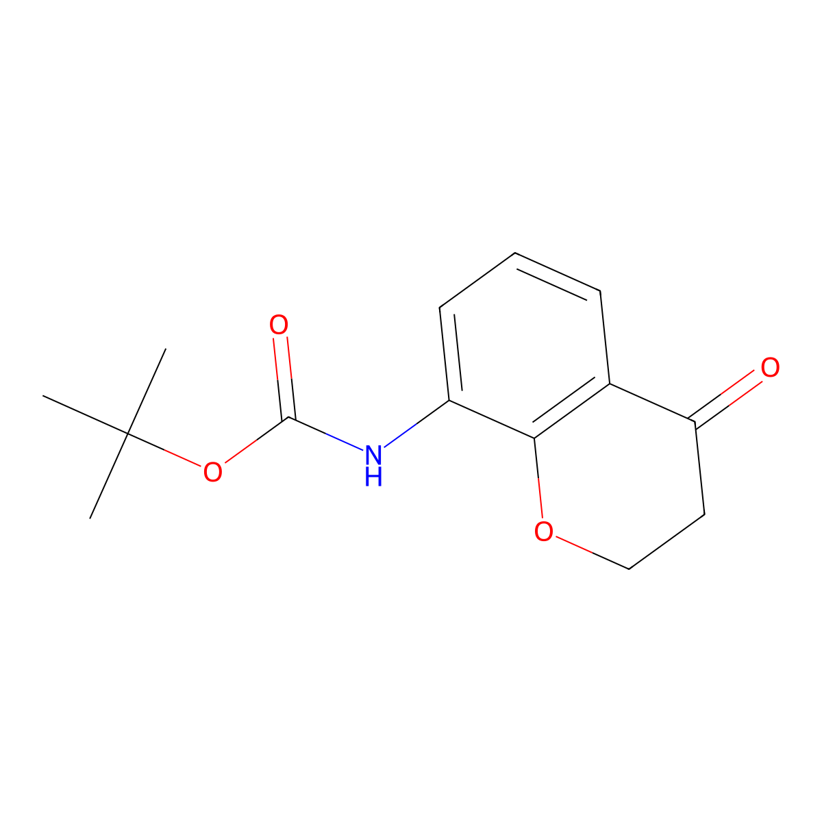 tert-butyl N-(4-oxo-3,4-dihydro-2H-1-benzopyran-8-yl)carbamate molecular structure, CAS 2680810-18-6