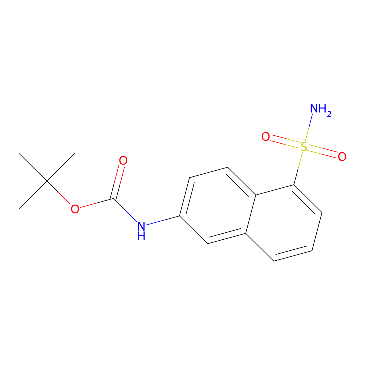 tert-butyl N-(5-sulfamoylnaphthalen-2-yl)carbamate molecular structure, CAS 2680810-25-5