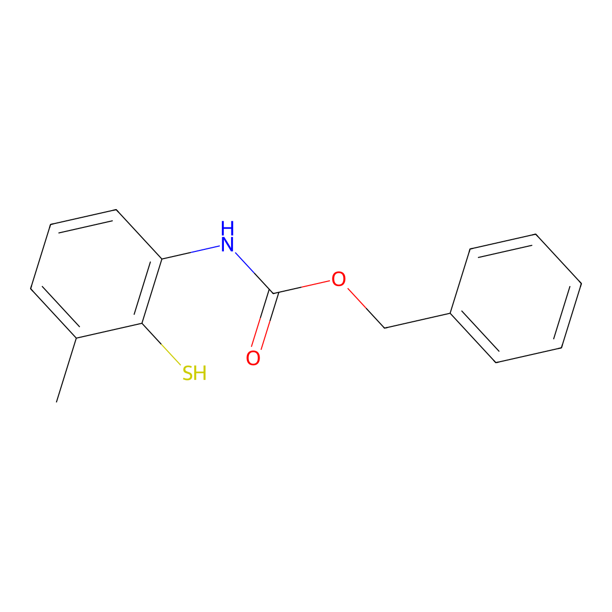 benzyl N-(3-methyl-2-sulfanylphenyl)carbamate molecular structure, CAS 2680810-56-2