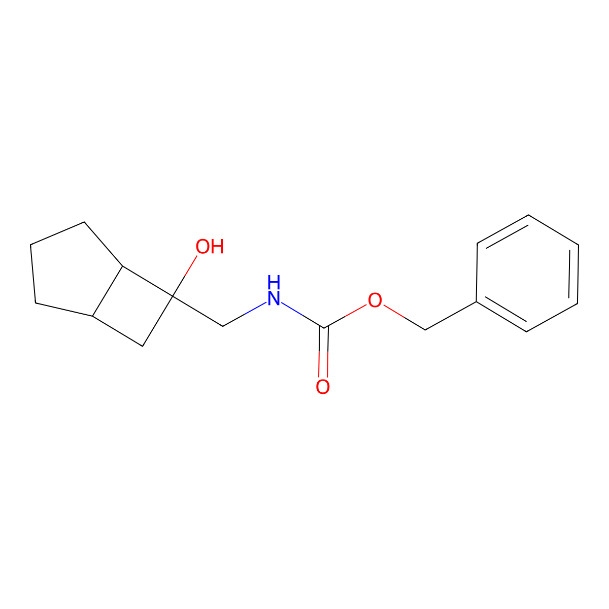 benzyl N-({6-hydroxybicyclo[3.2.0]heptan-6-yl}methyl)carbamate molecular structure, CAS 2680810-88-0