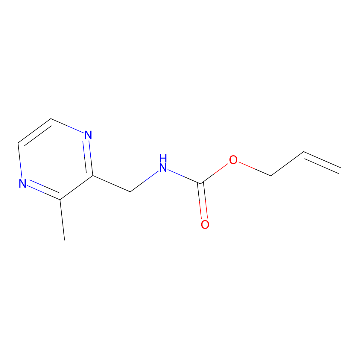 prop-2-en-1-yl N-[(3-methylpyrazin-2-yl)methyl]carbamate molecular structure, CAS 2680810-89-1