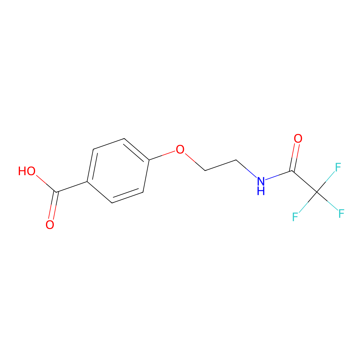 4-[2-(Trifluoroacetamido)ethoxy]benzoic acid molecular structure, CAS 2680810-97-1