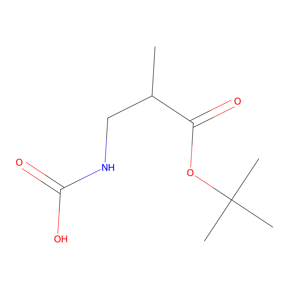 [3-(Tert-butoxy)-2-methyl-3-oxopropyl]carbamic acid molecular structure, CAS 2680811-10-1