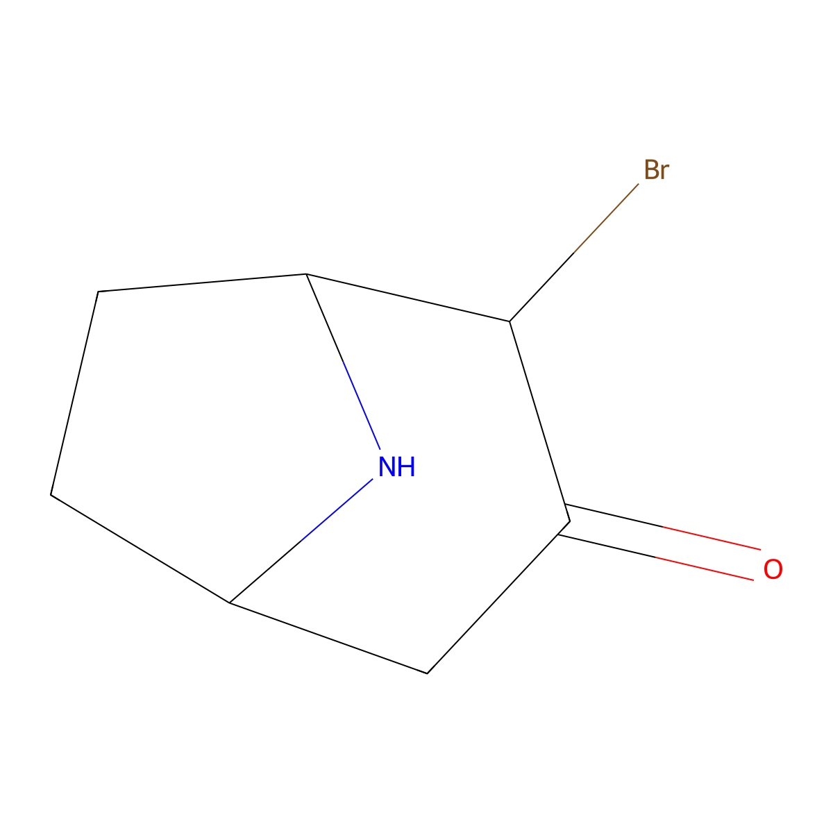 2-Bromo-8-azabicyclo[3.2.1]octan-3-one molecular structure, CAS 2680811-17-8