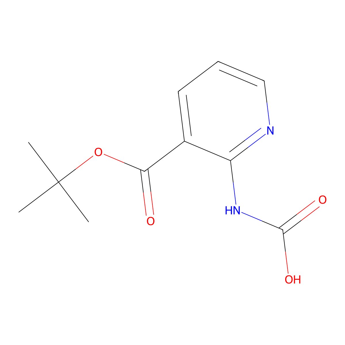 {3-[(Tert-butoxy)carbonyl]pyridin-2-yl}carbamic acid molecular structure, CAS 2680811-27-0