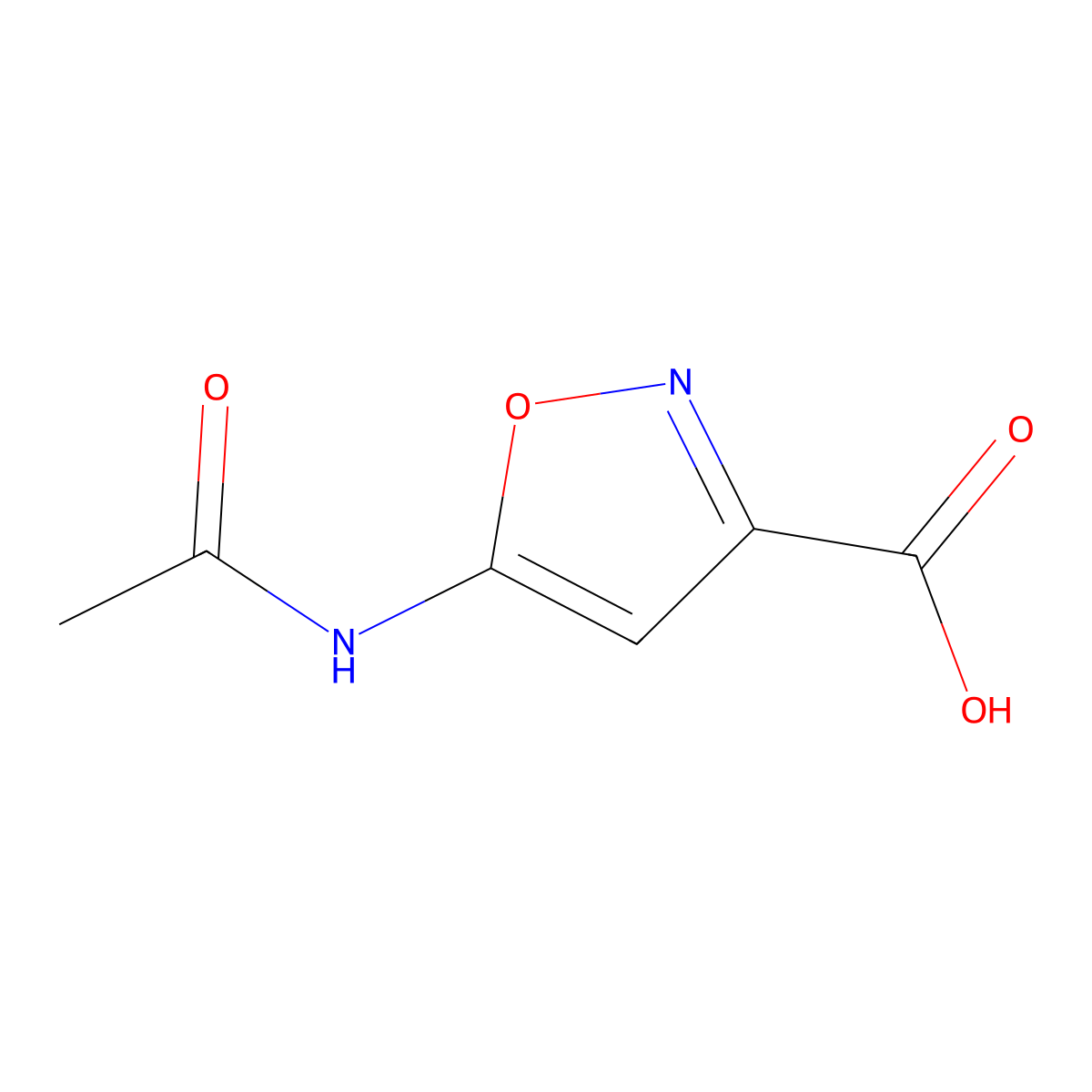 5-Acetamido-1,2-oxazole-3-carboxylic acid molecular structure, CAS 2680811-63-4