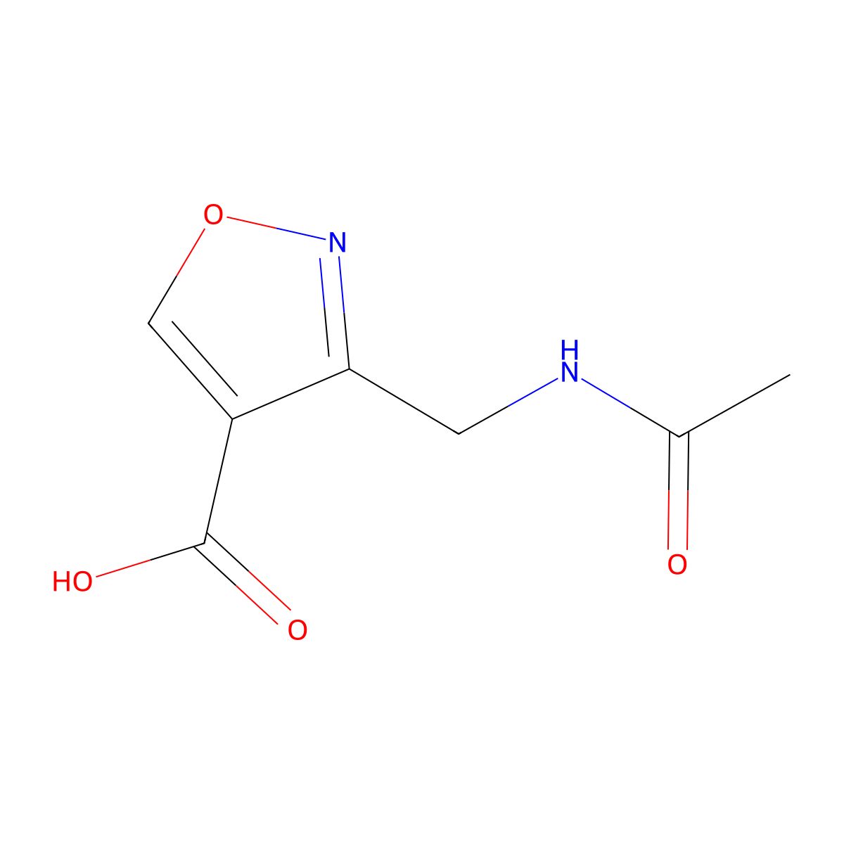 3-(Acetamidomethyl)-1,2-oxazole-4-carboxylic acid molecular structure, CAS 2680811-90-7