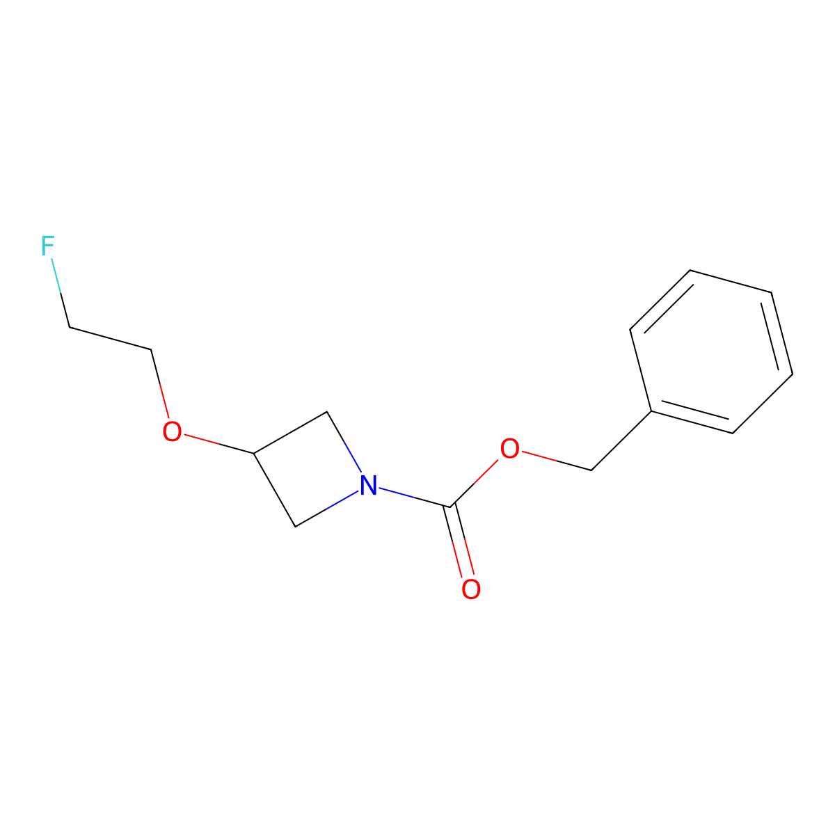 Benzyl 3-(2-fluoroethoxy)azetidine-1-carboxylate molecular structure, CAS 2680812-25-1