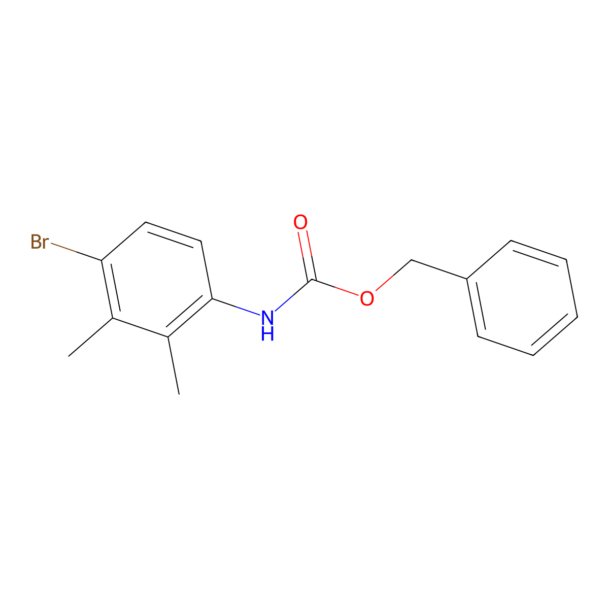 benzyl N-(4-bromo-2,3-dimethylphenyl)carbamate molecular structure, CAS 2680812-30-8