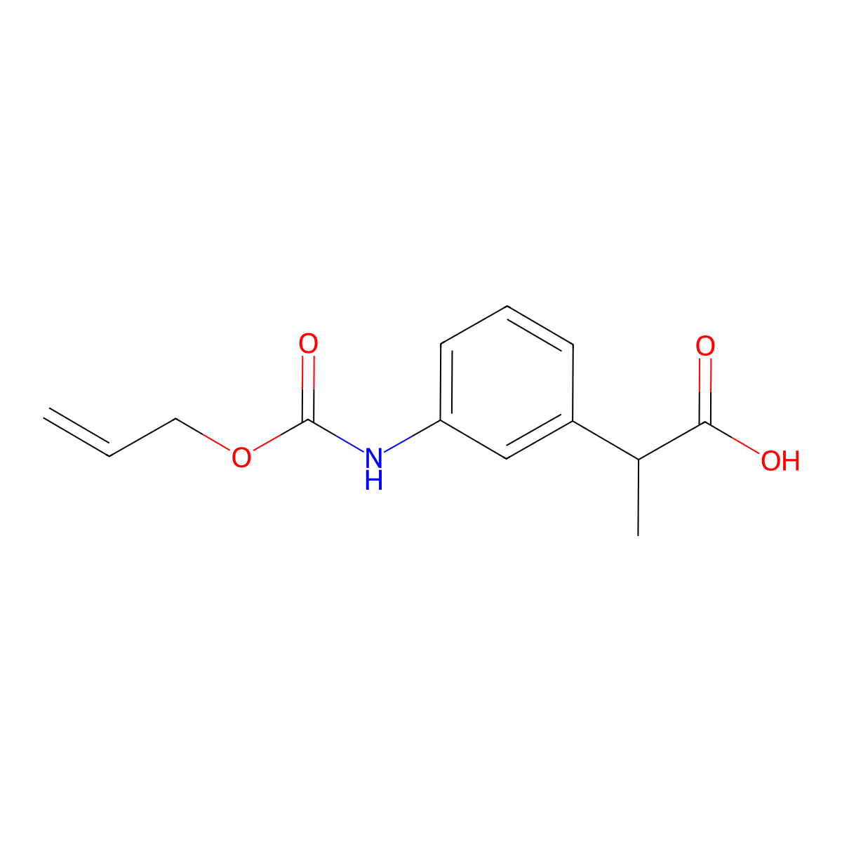2-(3-{[(Prop-2-en-1-yloxy)carbonyl]amino}phenyl)propanoic acid molecular structure, CAS 2680812-67-1