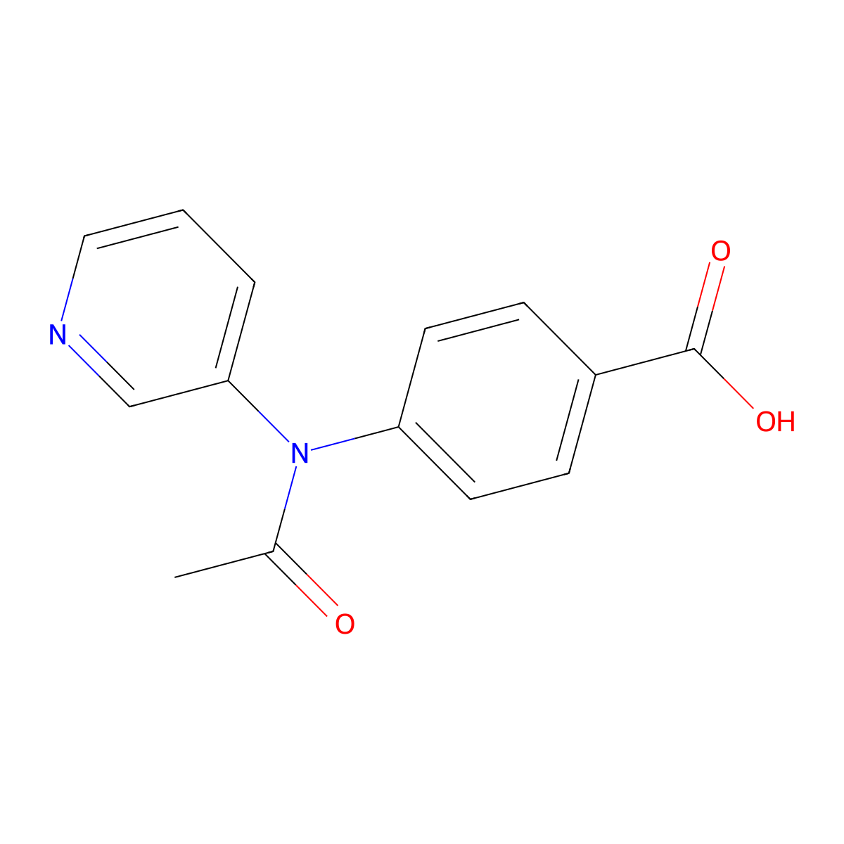 4-[N-(pyridin-3-yl)acetamido]benzoic acid molecular structure, CAS 2680812-81-9