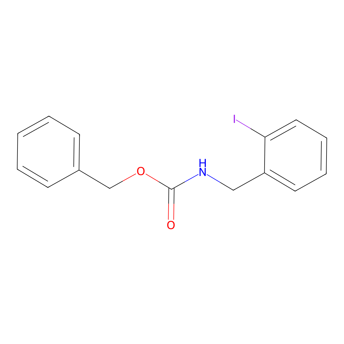 benzyl N-[(2-iodophenyl)methyl]carbamate molecular structure, CAS 2680813-02-7