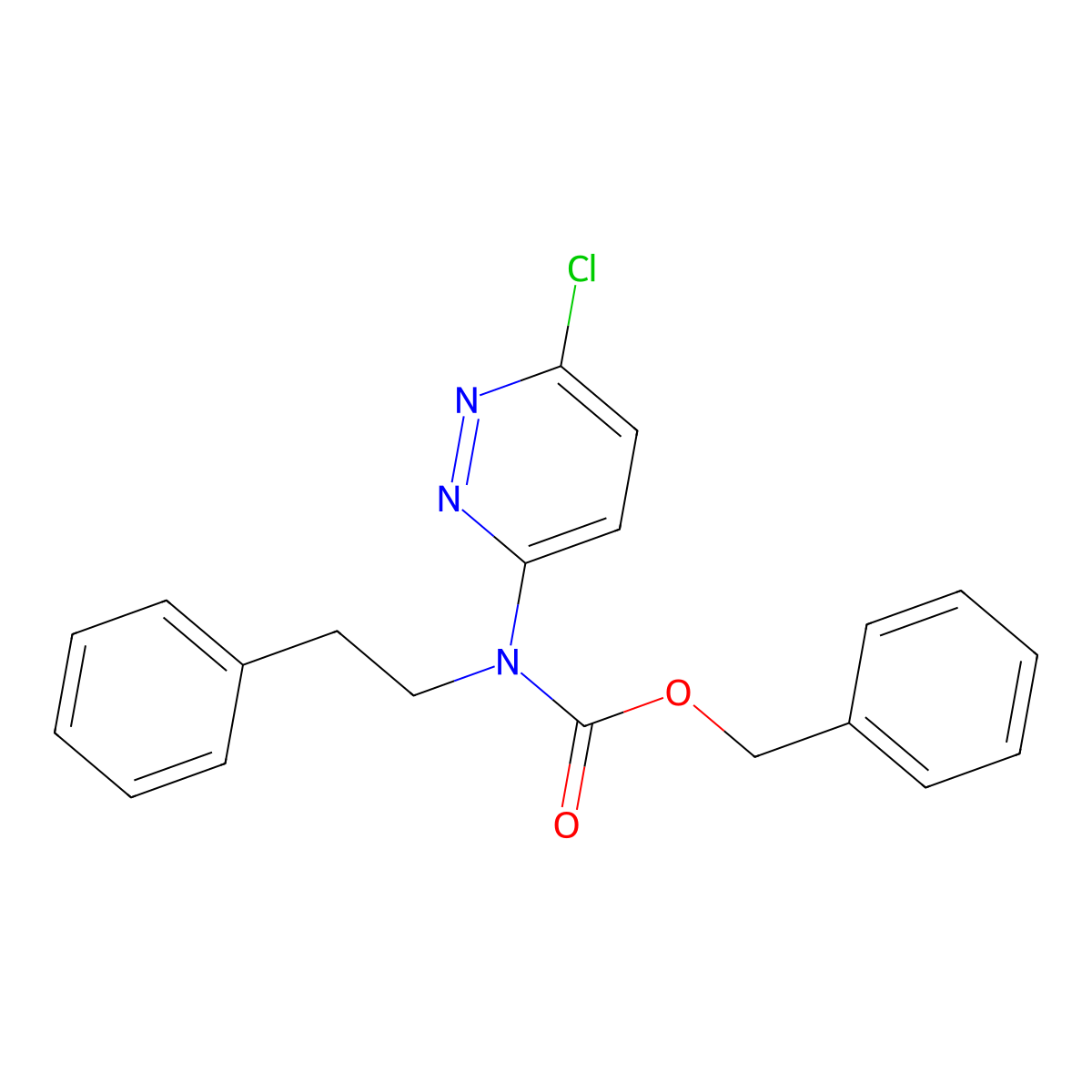 benzyl N-(6-chloropyridazin-3-yl)-N-(2-phenylethyl)carbamate molecular structure, CAS 2680813-06-1
