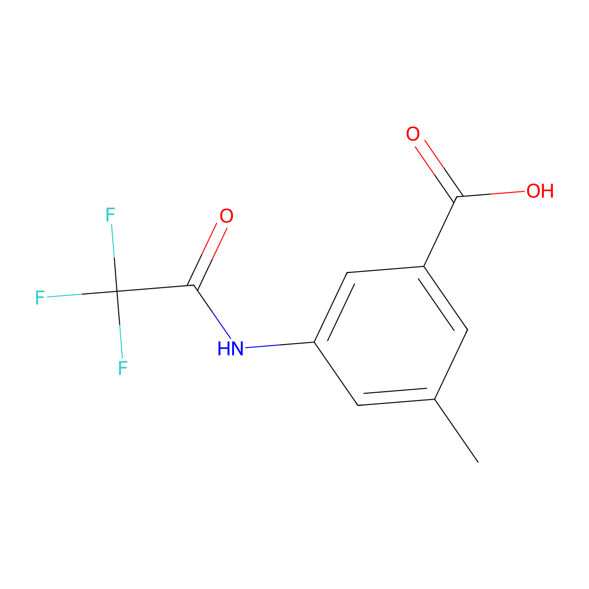 3-Methyl-5-(2,2,2-trifluoroacetamido)benzoic acid molecular structure, CAS 2680813-19-6