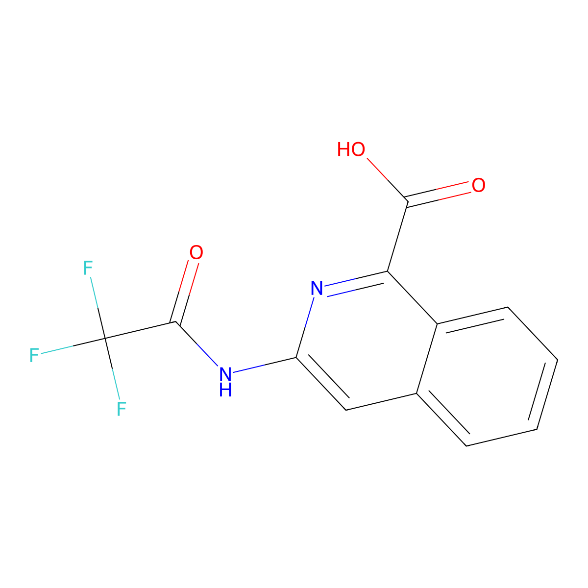 3-(2,2,2-Trifluoroacetamido)isoquinoline-1-carboxylic acid molecular structure, CAS 2680813-31-2