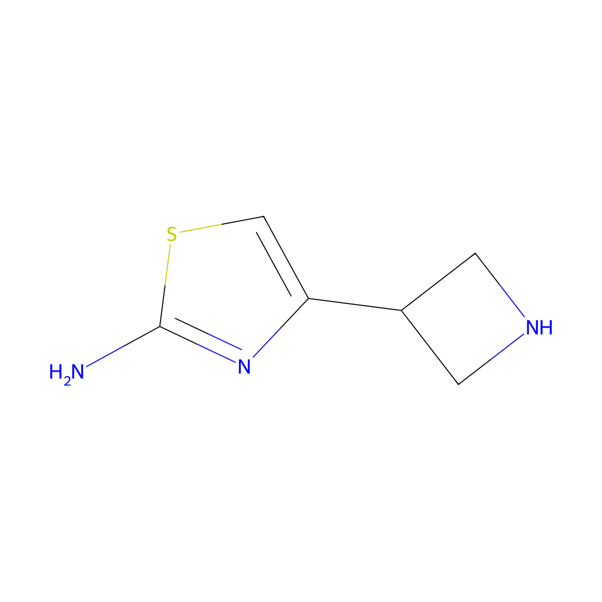 4-(Azetidin-3-yl)-1,3-thiazol-2-amine molecular structure, CAS 2680813-33-4