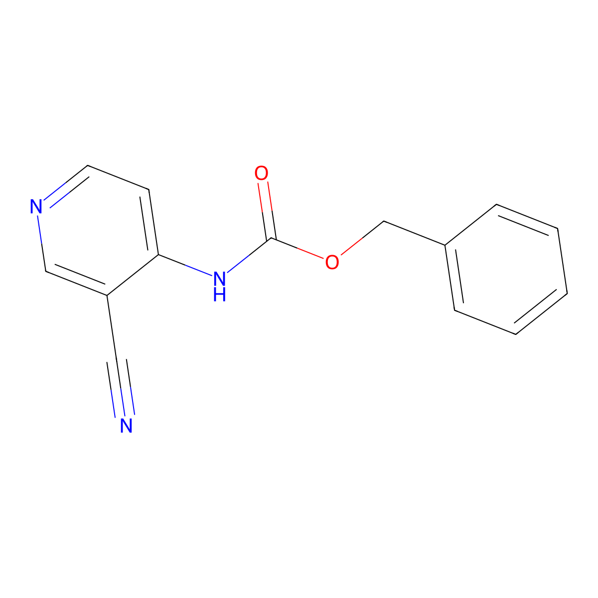 benzyl N-(3-cyanopyridin-4-yl)carbamate molecular structure, CAS 2680813-38-9