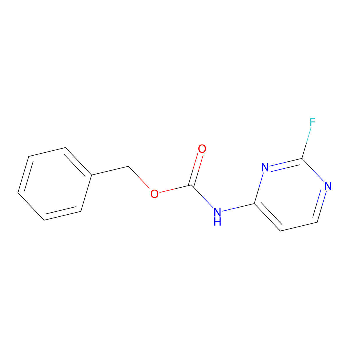 benzyl N-(2-fluoropyrimidin-4-yl)carbamate molecular structure, CAS 2680813-54-9