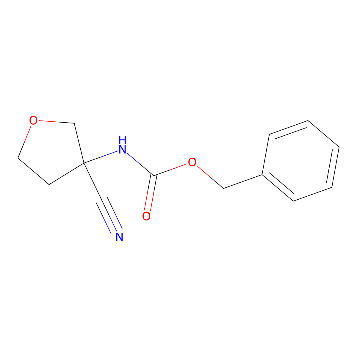 benzyl N-(3-cyanooxolan-3-yl)carbamate molecular structure, CAS 2680813-55-0