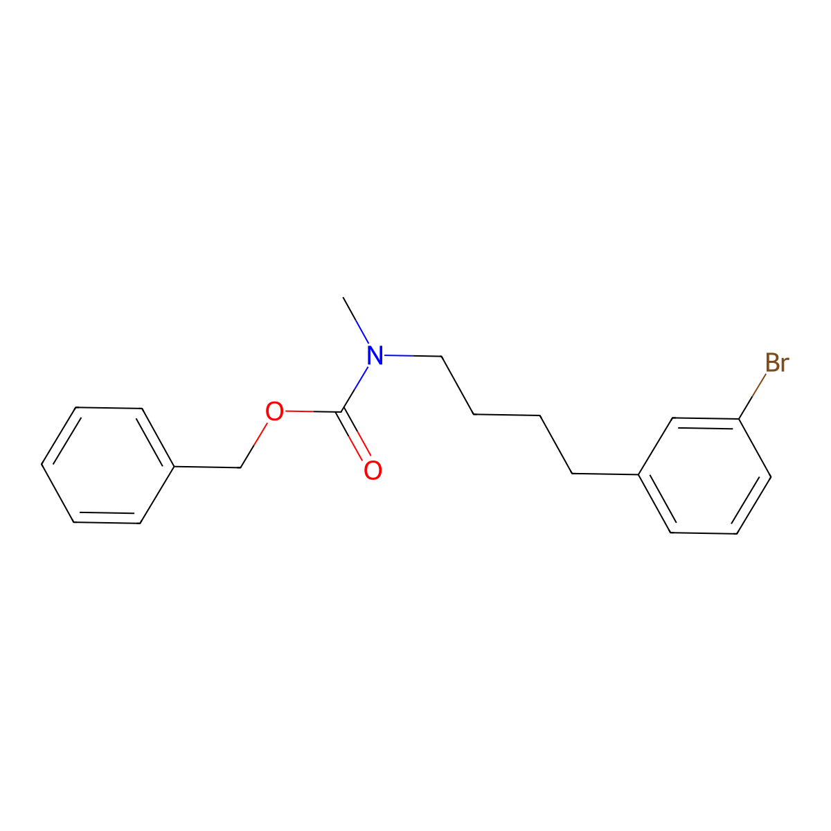 benzyl N-[4-(3-bromophenyl)butyl]-N-methylcarbamate molecular structure, CAS 2680813-79-8