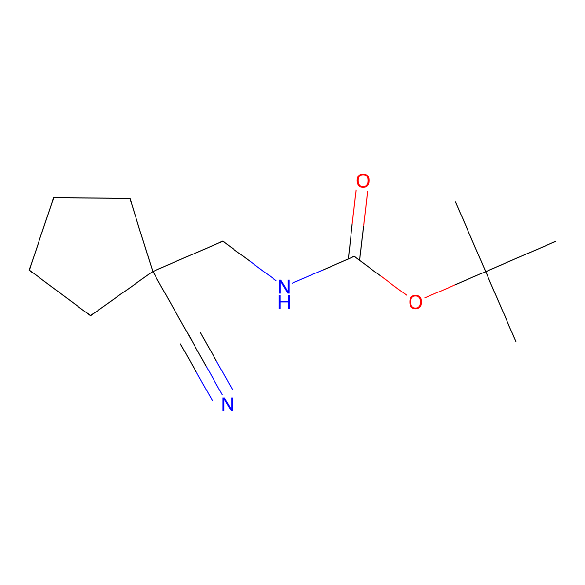tert-butyl N-[(1-cyanocyclopentyl)methyl]carbamate molecular structure, CAS 2680813-80-1