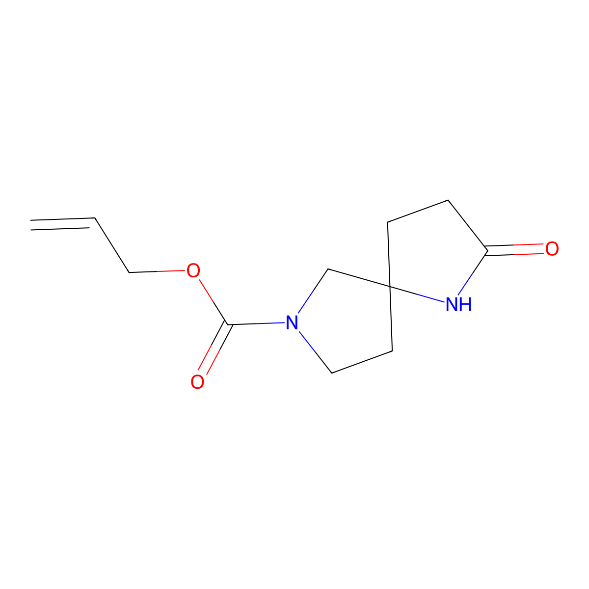 Prop-2-en-1-yl 2-oxo-1,7-diazaspiro[4.4]nonane-7-carboxylate molecular structure, CAS 2680813-86-7
