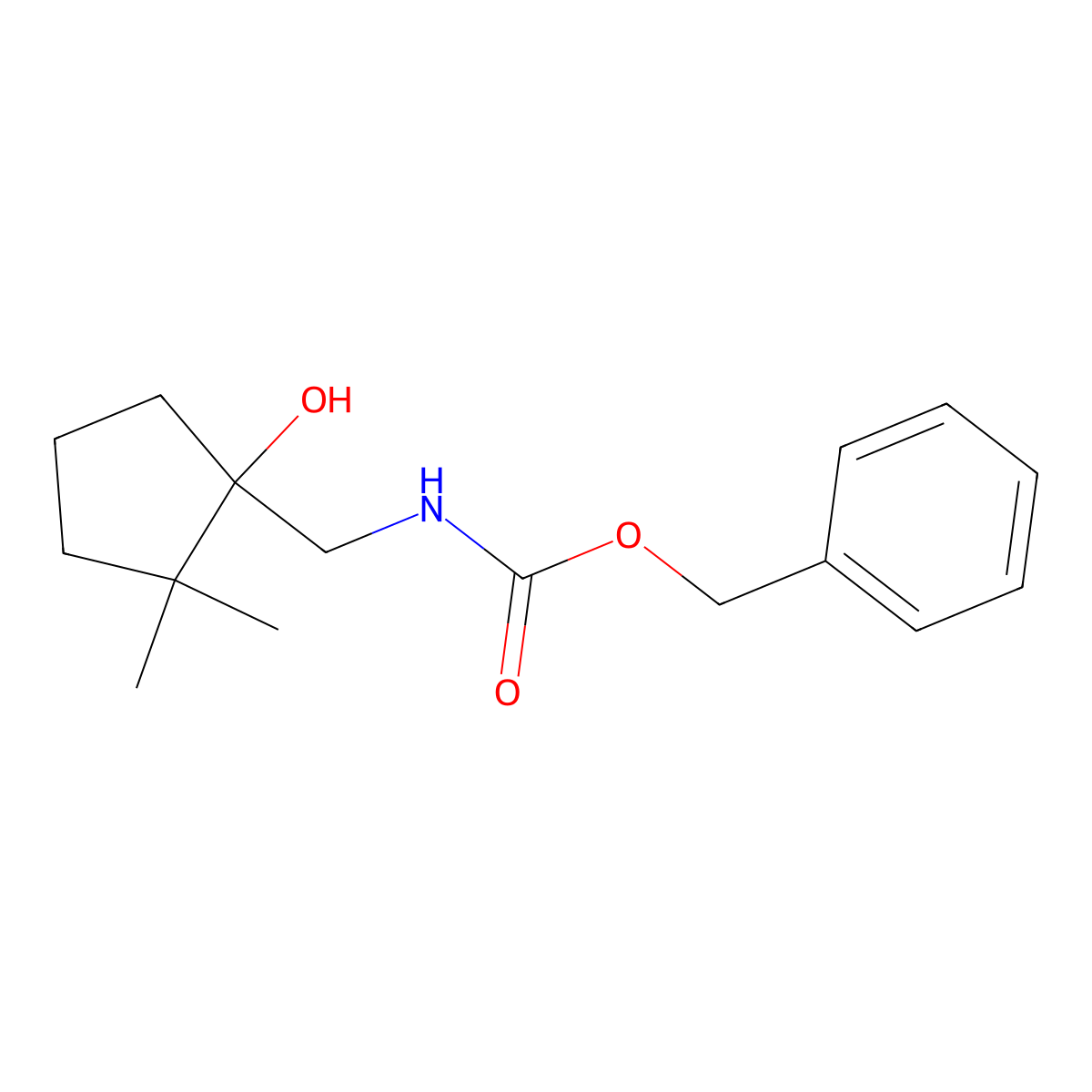 benzyl N-[(1-hydroxy-2,2-dimethylcyclopentyl)methyl]carbamate molecular structure, CAS 2680813-95-8