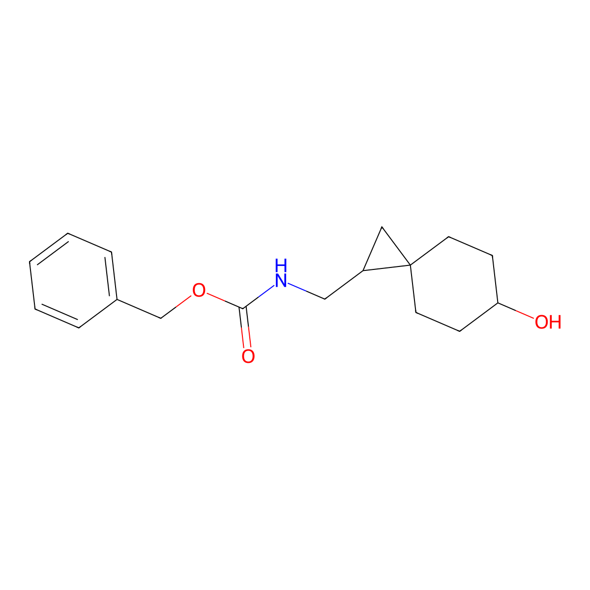 benzyl N-({6-hydroxyspiro[2.5]octan-1-yl}methyl)carbamate molecular structure, CAS 2680814-01-9