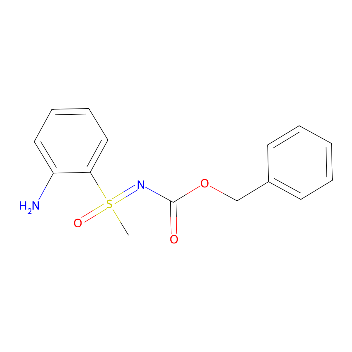 benzyl N-[(2-aminophenyl)(methyl)oxo-lambda6-sulfanylidene]carbamate molecular structure, CAS 2680814-05-3