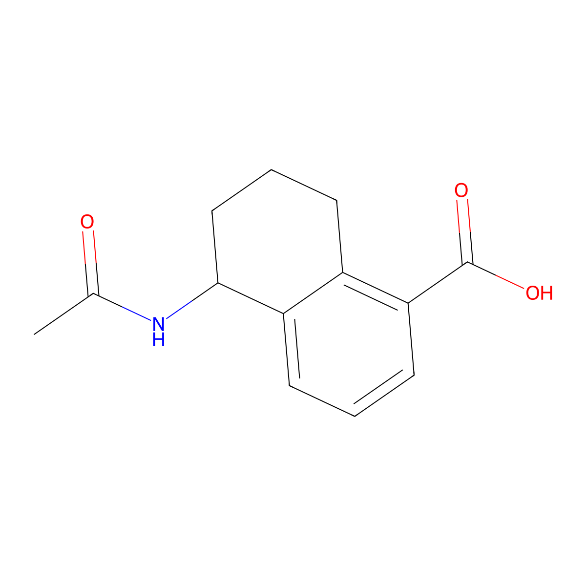 5-Acetamido-5,6,7,8-tetrahydronaphthalene-1-carboxylic acid molecular structure, CAS 2680814-12-2