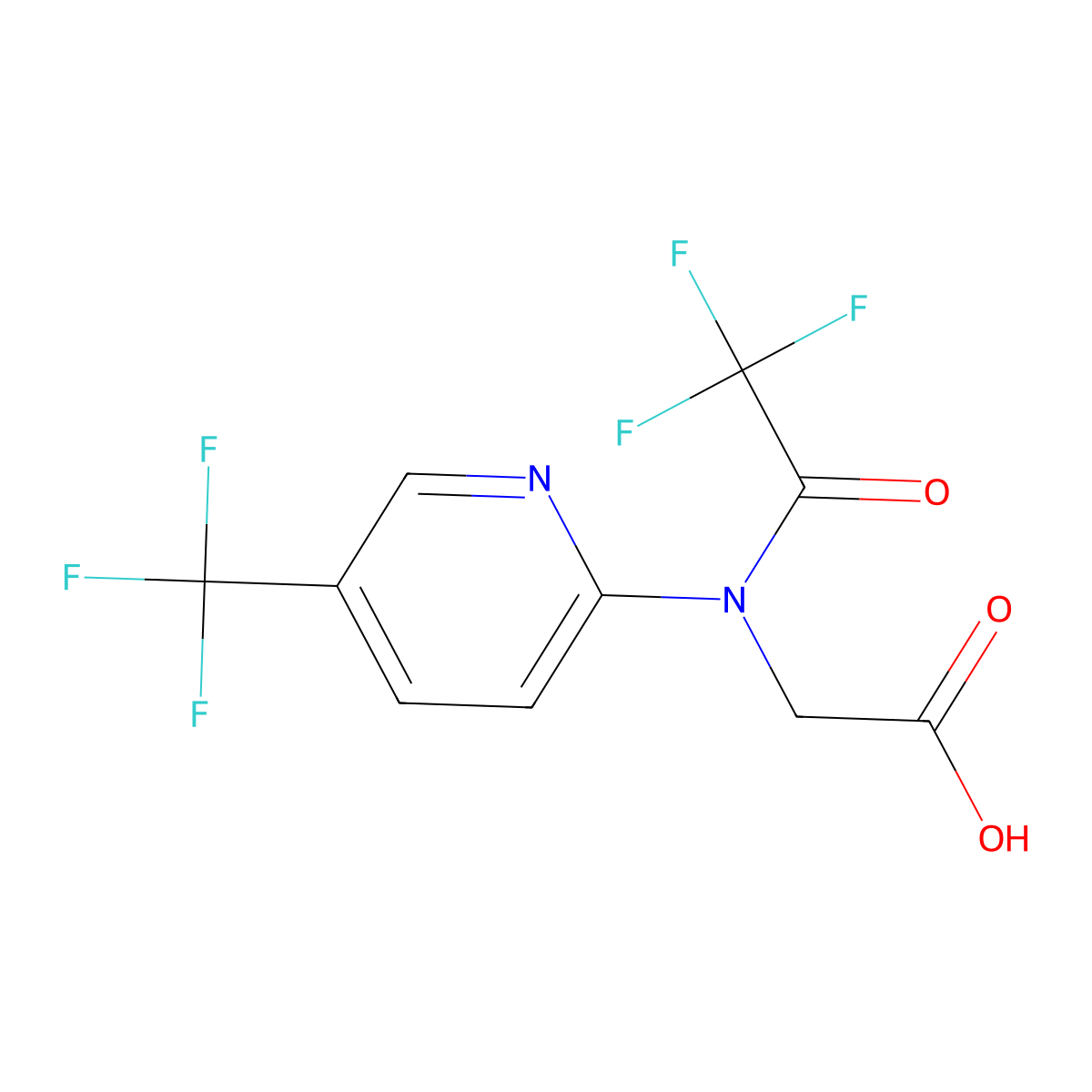 2-{2,2,2-trifluoro-N-[5-(trifluoromethyl)pyridin-2-yl]acetamido}acetic acid molecular structure, CAS 2680814-33-7